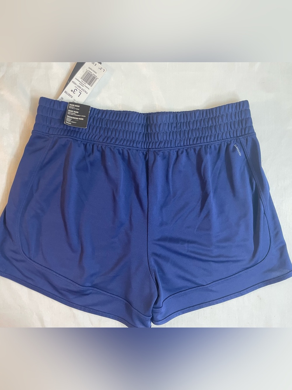 Adidas Women’s High Rise Pacer Short US L 3”  Dark Blue - Picture 7 of 14